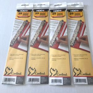 HOLD it!‎ 25 Ring Binder Insert Strips set of four (4). New in packages.